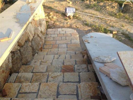 External stair with treads  in 